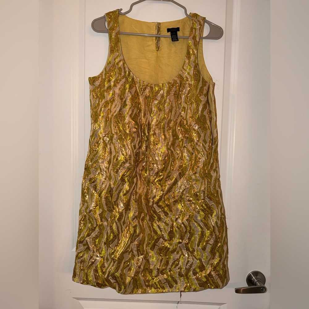 J. Crew Gold and Silver Sequin Mini Dress